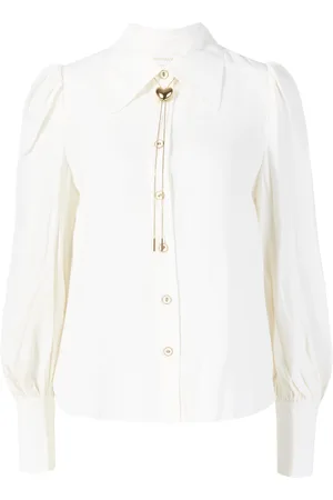ZIMMERMANN Bluse mit Herz-Bolo-Tie