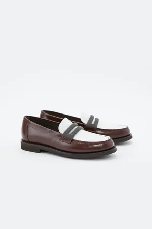 Brunello Cucinelli Loafer mit Monili-Perlen Dunkelbraun