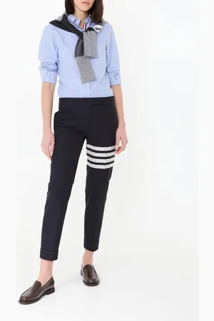 Thom Browne Baumwollbluse Hellblau