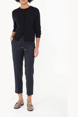 Allude Woll-Strickjacke in Marineblau