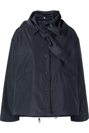 Fabiana Filippi Jacke mit abnehmbarem Tuch Marineblau