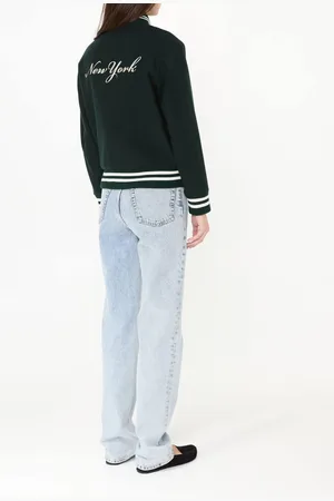 Sporty & Rich Wollbomberjacke im College-Stil