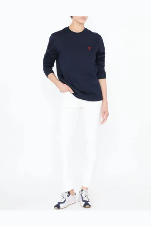 Ami Langarmshirt Marineblau/Rot