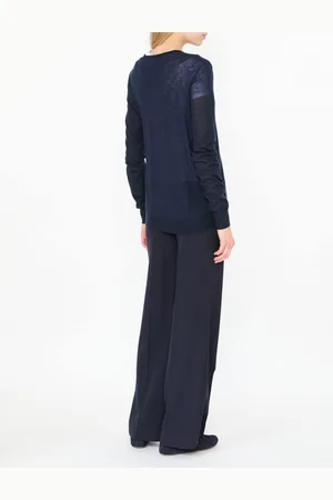 Joseph Cashmere-Pullover mit V-Ausschnitt Marineblau