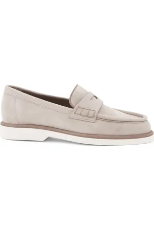 santoni Pennyloafer aus Veloursleder