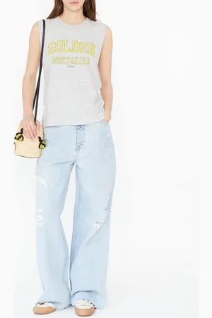 Golden Goose Ärmelloses Shirt Hellgrau