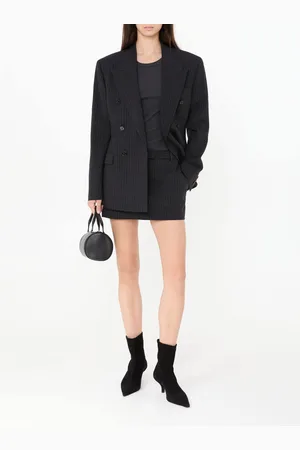 Acne Studios Gestreifter Woll-Baumwoll-Minirock