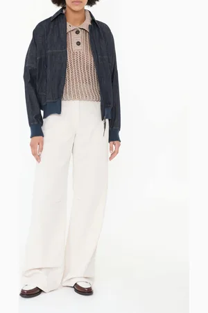 Brunello Cucinelli Baumwoll-Leinen Straight-Leg-Jeans