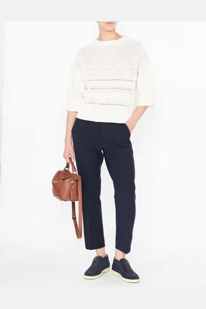 Fabiana Filippi Baumwoll-Strickpullover mit 3D-Effekt