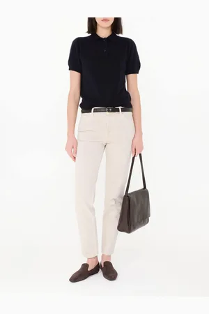 Allude Cashmere-Poloshirt Marineblau