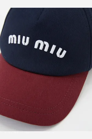 Miu Miu Baseballcap in Marineblau/Bordeaux