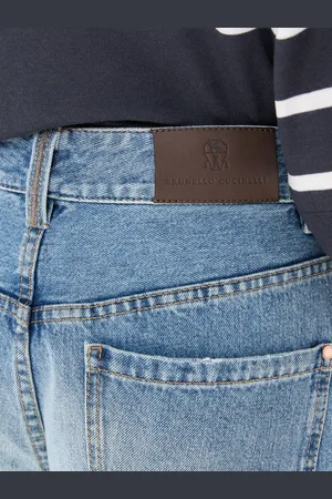 Brunello Cucinelli Straight-Leg Jeans Mittelblau