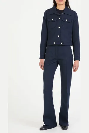 Courrèges Bootcut Hose Marineblau
