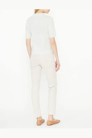 Vince Cashmere-Seiden-Poloshirt Hellblau