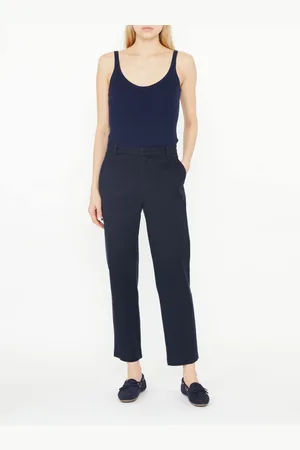 Vince Cropped Chinohose Marineblau