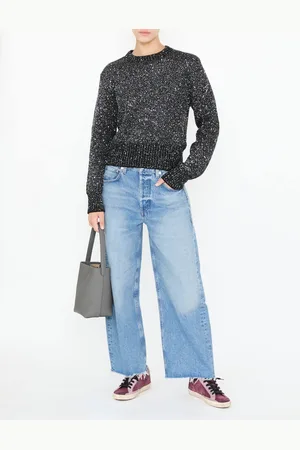 Golden Goose Cropped Strickpullover mit Pailletten