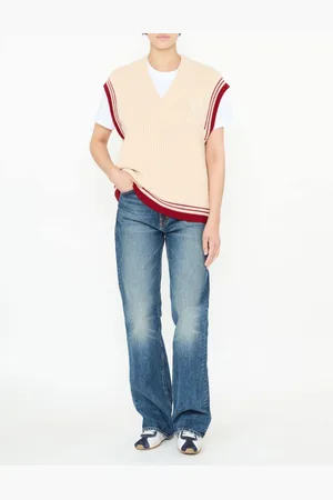 Ami Wollpullover mit V-Ausschnitt /Rot