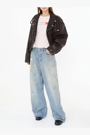Acne Studios Lederjacke Dunkelbraun