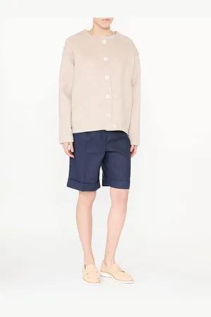 Kiton Shorts mit Bundfalten Marineblau
