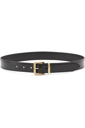 Miu Miu Kalbsledergürtel aus Lackleder /Gold
