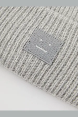 Acne Studios Mütze Hellgrau