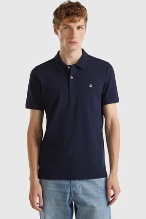 Benetton Slim Fit Poloshirt In Dunkelblau