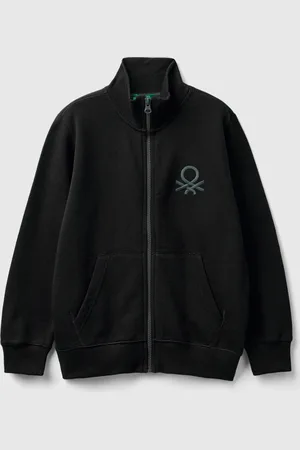 Benetton Sweatshirt Mit Reißverschluss Aus Reiner Baumwolle