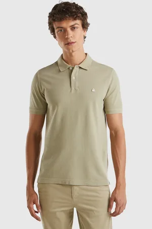 Benetton Polo Regular Fit In Salbeigrün