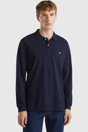 Benetton Langärmliges Poloshirt Aus Baumwolle