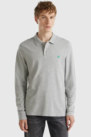 Benetton Langärmliges Poloshirt Aus Baumwolle