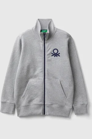 Benetton Sweatshirt Mit Reißverschluss Aus Reiner Baumwolle