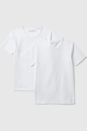 Benetton Zwei T-shirts Aus Stretchiger Baumwolle