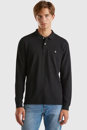 Benetton Langärmliges Poloshirt Aus Baumwolle