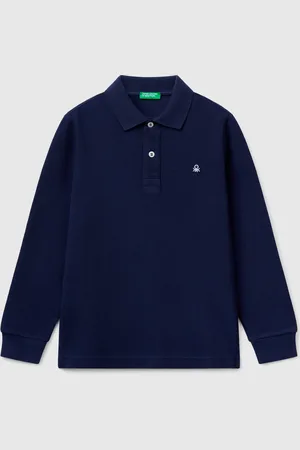 Benetton Langärmeliges Poloshirt Aus Biobaumwolle