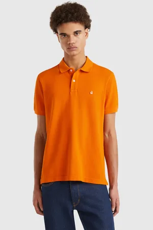 Benetton Polo Regular Fit In Rostbraun
