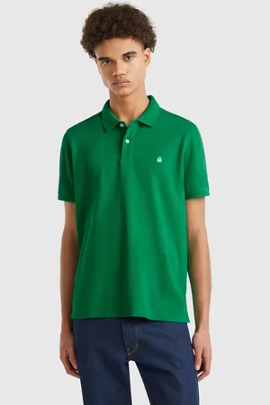 Benetton Polo Regular Fit In Grün