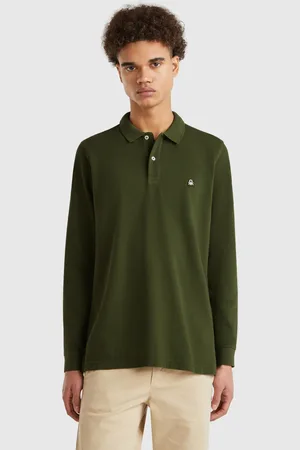 Benetton Langärmliges Poloshirt Aus Baumwolle
