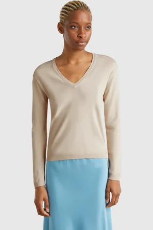 Benetton Pullover Mit V-ausschnitt In