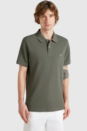 Benetton Polo Regular Fit In Salbeigrün