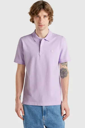 Benetton Slim Fit Poloshirt In Lila