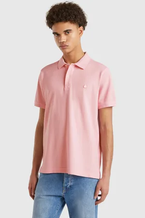 Benetton Polo Regular Fit In Rosa