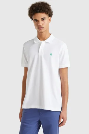 Benetton Polo Regular Fit In Weiß
