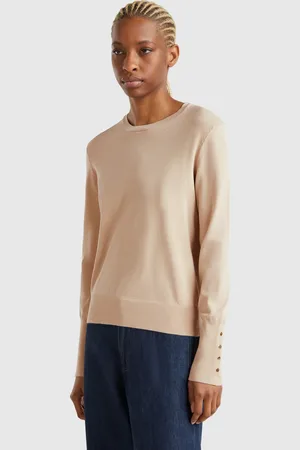 Benetton Slim-fit-pullover Aus Viskosemischung