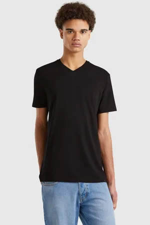 Benetton Langstapeliges T-shirt Aus Baumwolle