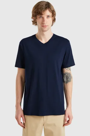 Benetton Langstapeliges T-shirt Aus Baumwolle