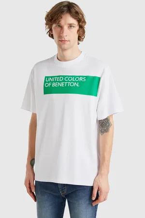Benetton T-shirt Mit Vorder- Und Rückseitendruck
