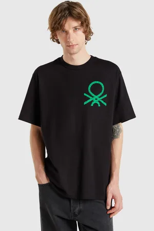 Benetton T-shirt Mit Vorder- Und Rückseitendruck