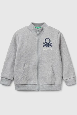 Benetton Sweatshirt Aus Baumwolle Mit Reißverschluss