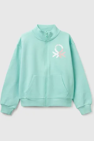Benetton Sweatshirt Mit Reißverschluss Und Hohem Kragen