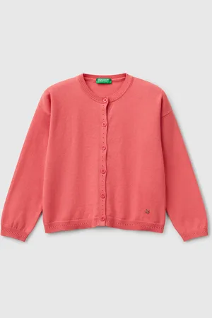 Benetton Strickjacke Mit Rundhalsausschnitt Aus Reiner Baumwolle